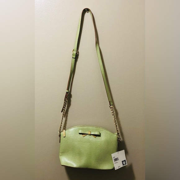 Anne Klein Faux Crocodile Leather Crossbody-Shoulder Purse - Picture 2 of 5